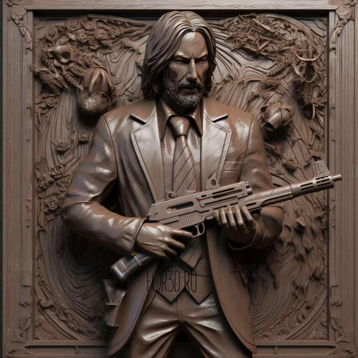 john wick 2 stl model for CNC